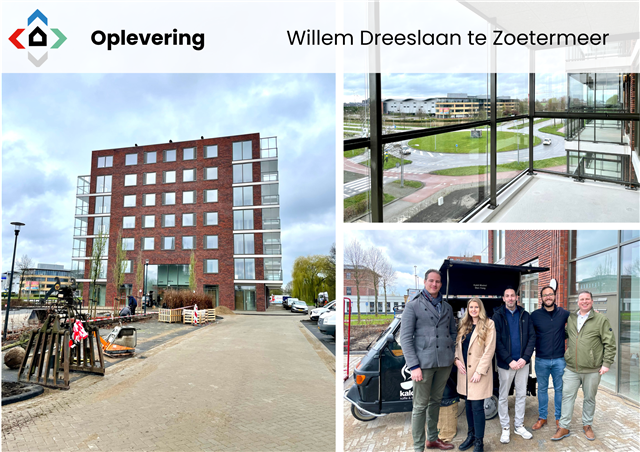 Oplevering nieuwbouwappartementen Willem Dreeslaan in Zoetermeer
